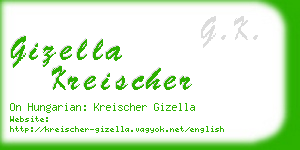 gizella kreischer business card